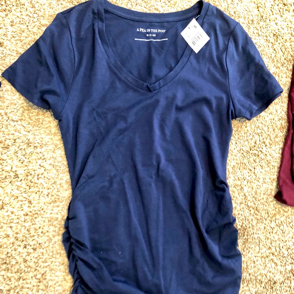A Pea In The Pod Navy Maternity T Shirt